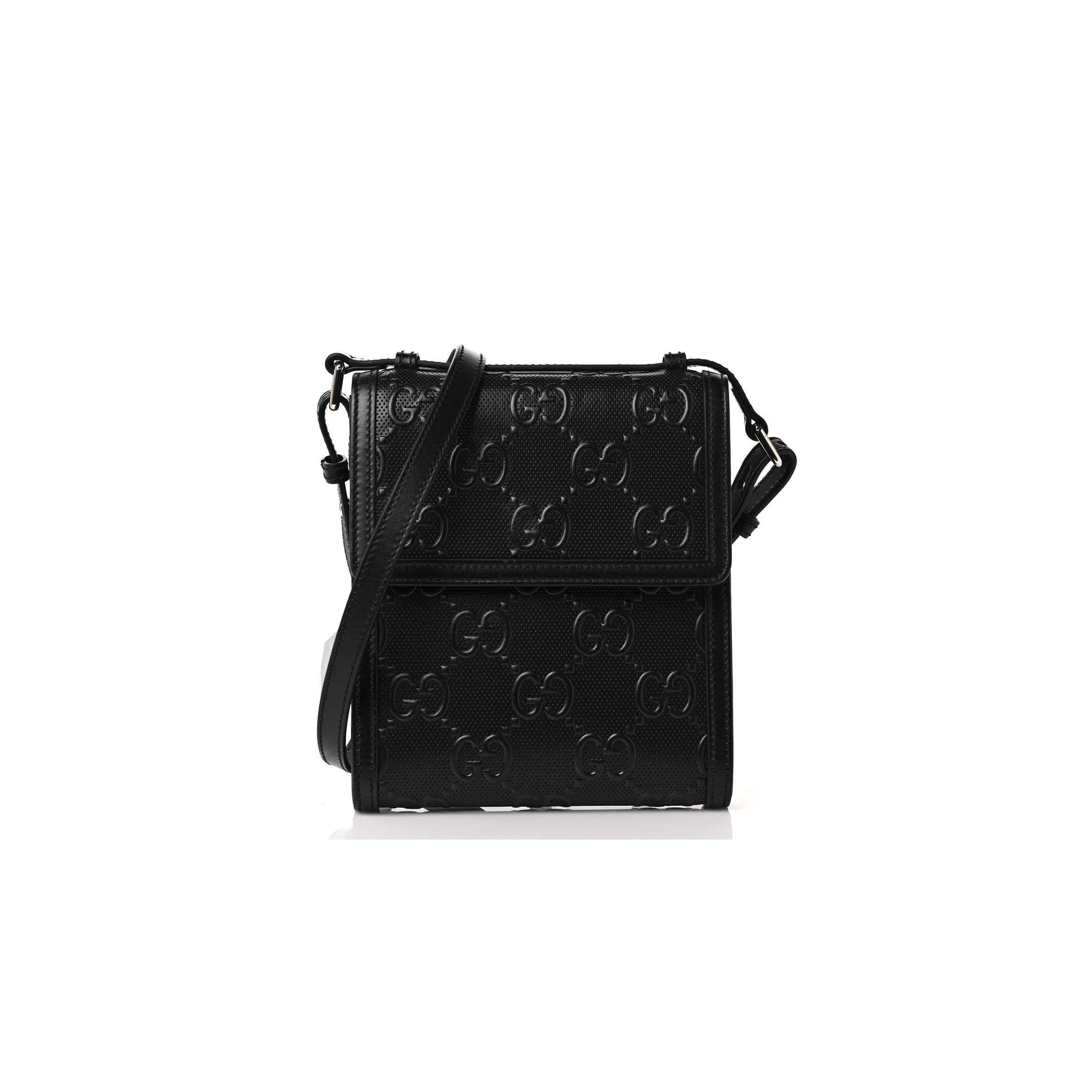 GUCCI GG EMBOSSED MESSENGER BAG ‎625782 (20.5*18*4cm)